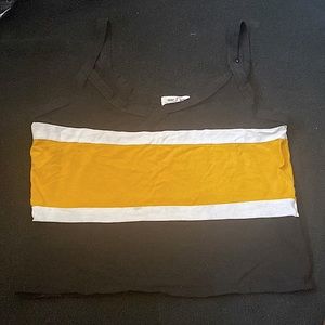 V-neck racer stripe cropped cami